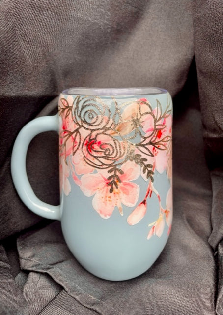 Blue Floral Coffee