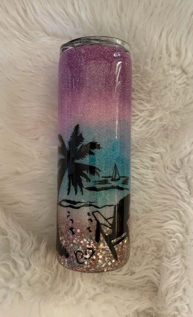 Beach palm trees