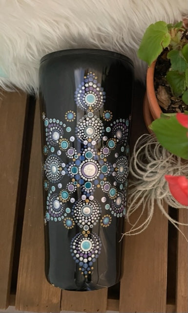 Black & Purple dotted