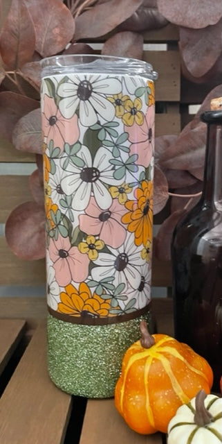 Fall retro glittered sage