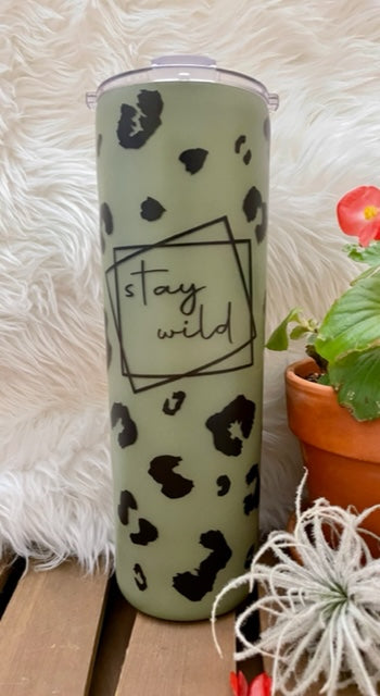 Leopard stay wild-matte finish