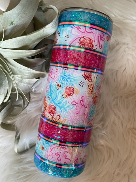 Striped Floral Pink
