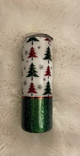 Trees w/ Green glitter