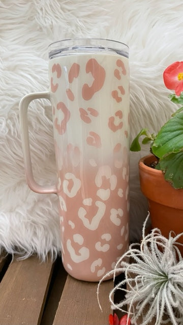 Pink & White Leopard