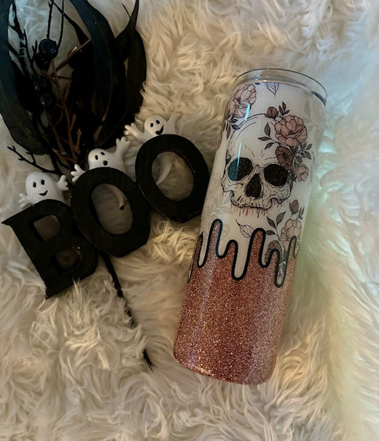 Skull drip rose gold